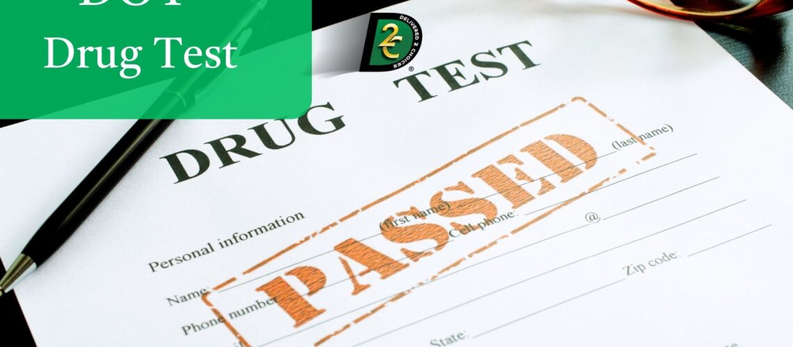 DOT urine specimen collection for SAP return to duty drug testing program