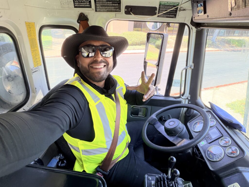 Commercial truck driver driving on the highway representing DOT SAP evaluation services in Elk Grove, CA.