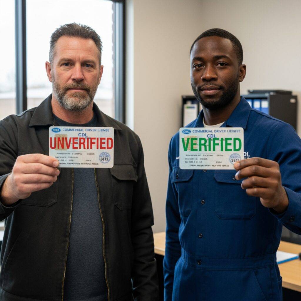Commercial CDL driver completing FMCSA Clearinghouse Step 5 to obtain C/TPA clearance and reinstate their commercial driver license.